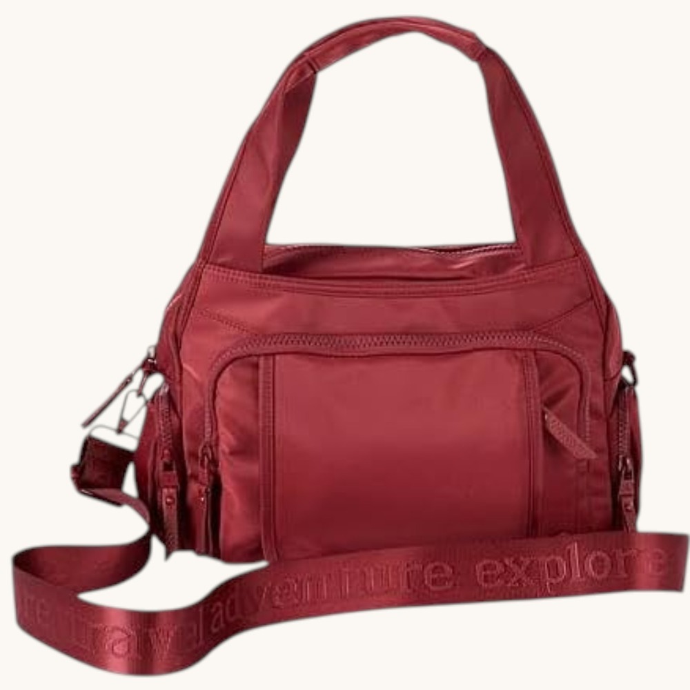 Samantha Brown To-Go Travel Hobo Bag with‎ Removable Crossbody Strap NEW Red